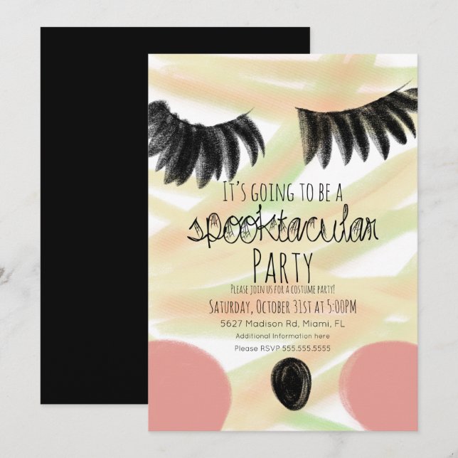 Convite Dodle Figurino da Mummy do Halloween (Frente/Verso)