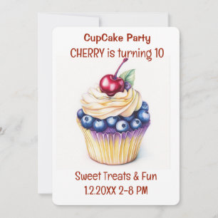 Convite Doentes de cupcake