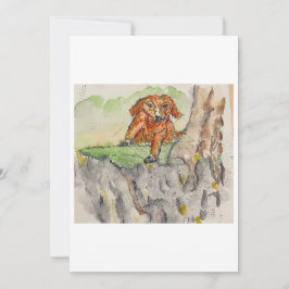Convite Dog on a Hill Greeting Card