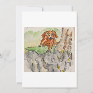 Convite Dog on a Hill Greeting Card