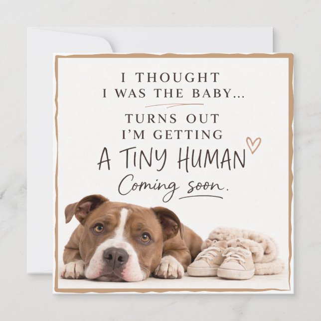 Convite Dog Pregnancy Announcement Card (Frente)