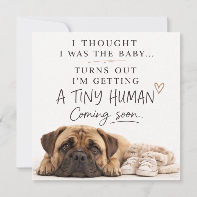 Convite Dog Pregnancy Announcement Card (Frente)