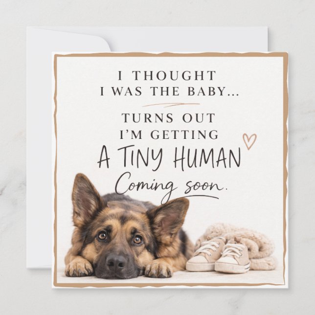 Convite Dog Pregnancy Announcement Card (Frente)