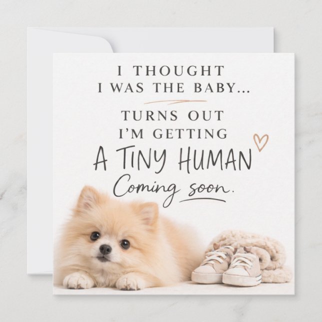 Convite Dog Pregnancy Announcement Card (Frente)