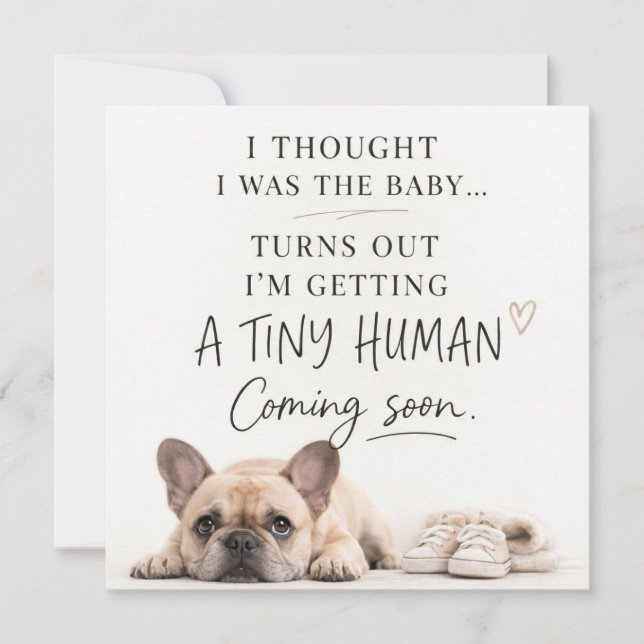 Convite Dog Pregnancy Announcement Card (Frente)