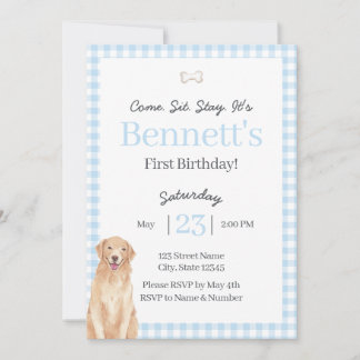 Convite Dog Theme 1st Birthday Invite
