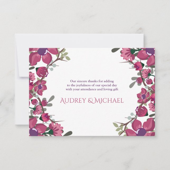 Convite Dogwood Obrigado Nota (Frente)