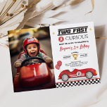 Convite Dois Aniversário de Foto de Carro vintage Vermelho<br><div class="desc">Aperte-se para um bom momento e deixe o entusiasmo se desenrolar com nosso convite para segundos aniversários "Dois Rápidos Curiosos". Celebre o dia especial do seu velocista em estilo,  criando memórias que vão aproximar-se dos corações de todos os que comparecerem. Prepare-se para correr para uma festa de aniversário inesquecível!</div>