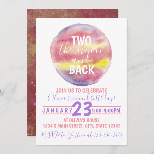 Convite Dois anos de Lua e Volta (Frente/Verso)