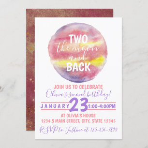 Convite Dois anos de Lua e Volta