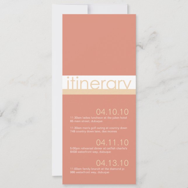 Convite Dois Anúncios Itinerários de Brides (Frente)