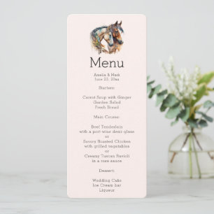 Convite Dois Belos Cavalos do Menu Boho Ocidental