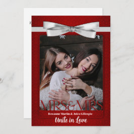 Convite Dois Brides Vermelho com Casamento Branco