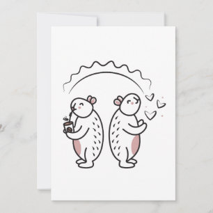 Convite Dois capybaras de linhagem negra