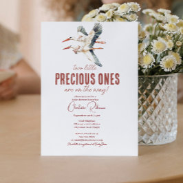 Convite Dois chás de fraldas de cegos e gêmeos