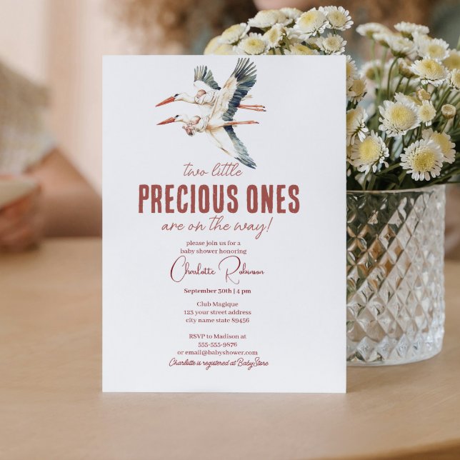 Convite Dois chás de fraldas de cegos e gêmeos (Criador carregado)