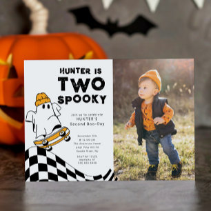 Convite Dois Convocação de Aniversário do Homem Spooky