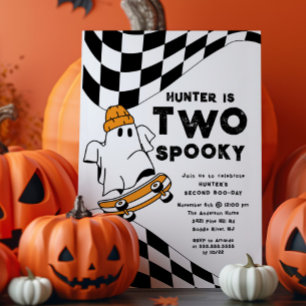 Convite Dois Convocação de Aniversário do Homem Spooky