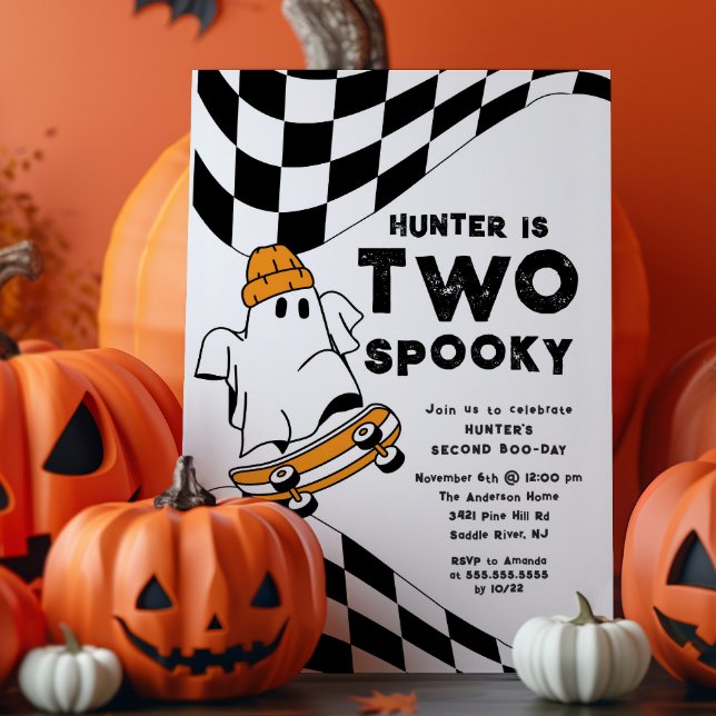 Convite Dois Convocação de Aniversário do Homem Spooky (Criador carregado)