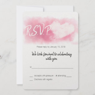 Convite Dois Corações/Casamento de São Valentim/RSVP