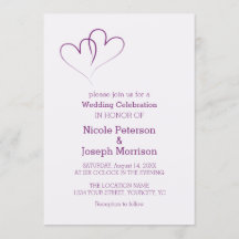 Dois corações roxos entrelaçados