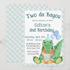 Convite Dois da Bayou - Festa de aniversário de lagosta