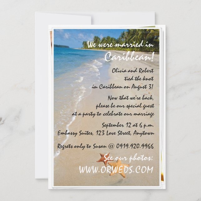 Convite Dois de nós recepção de casamento da estrela do (Frente)