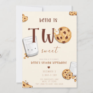 Convite Dois Deliciosos Biscoitos com Gotinhas de Chocolat