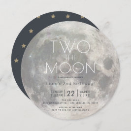 Convite Dois do Círculo segundo aniversário Moon Silver Bo