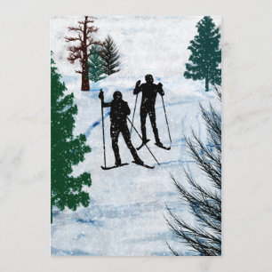 Convite Dois esquiadores do país transversal