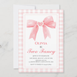Convite Dois Fancy Arco Rosa chique Coquette 2º aniversári