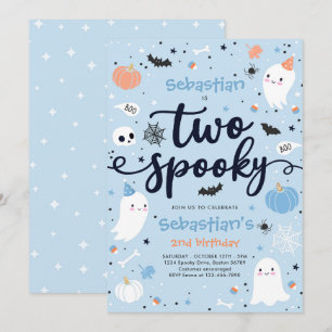 Convite Dois Festa de segundo aniversário Fantasma de Fel