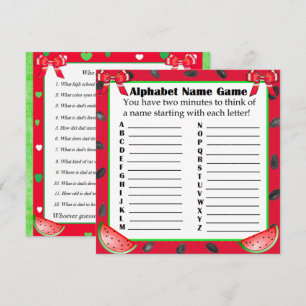 Convite Dois Jogos de Chá de fraldas Lateral Melancia Pens