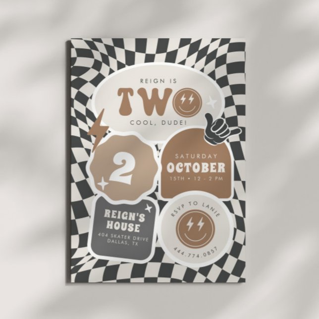 Convite Dois Legal, Cara! | Boi segundo Retro Skater Anive (Criador carregado)