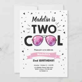 Convite Dois Legal Invento de segundo aniversário de Óculo