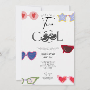 Convite Dois legal óculos de sol no segundo aniversário