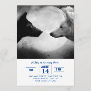 Convite Dois lobos se encarando