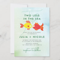 Dois Menos Peixes no Casamento Subaquático do Mar