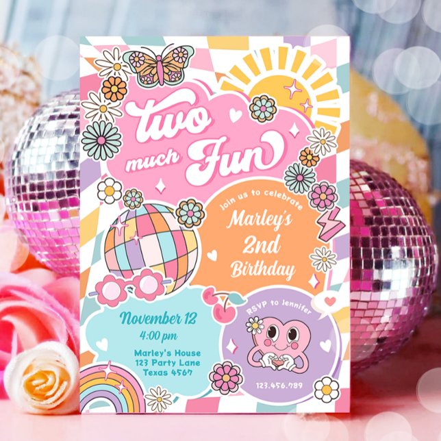 Convite Dois Muito Divertidos Brincadeiros Retrorando Pré- (Criador carregado)