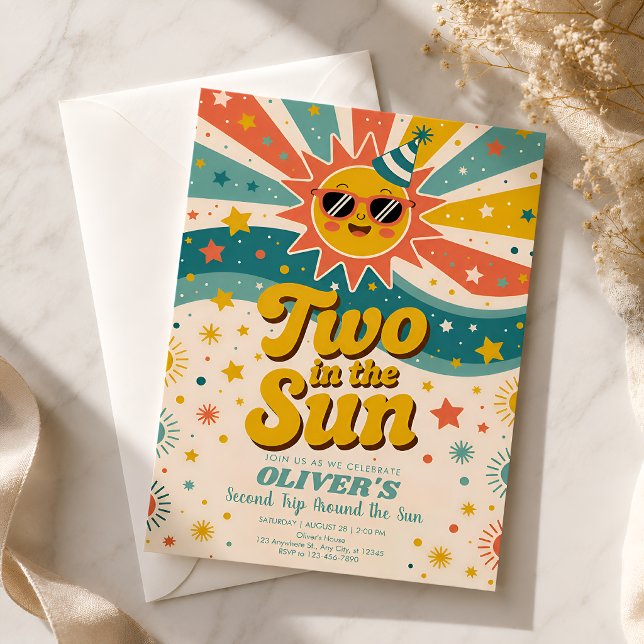 Convite Dois no Sol Sunshine 2º Aniversário (Criador carregado)