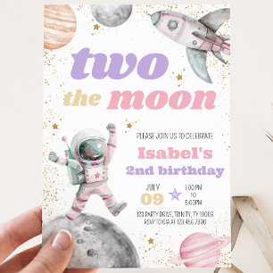 Convite Dois o aniversário da lua