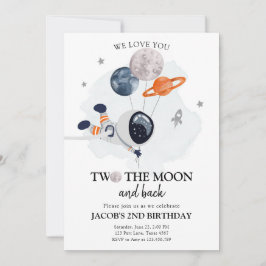 Convite Dois O segundo aniversário Do Astronauta Espacial 