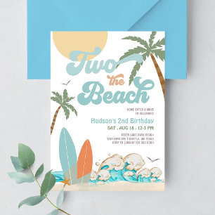 Convite Dois O Surfista Do Beach Boy Surf 2º Aniversário