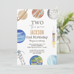 Convite Dois Para a Lua   Decoração de Aniversário de 2 an