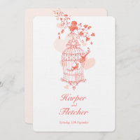 Dois pássaros apaixonados abriram pássaros corais 