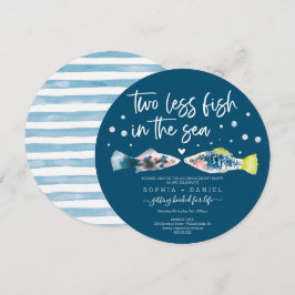 Convite Dois Peixes A Menos Na Festa de noivado Do Mar