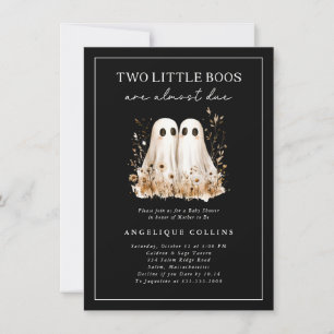 Convite Dois Pequenos Boos Cutes Fantasmas Chá de fraldas