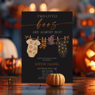 Convite Dois Pequenos Boos Estão Quase A Vir! Chá de frald