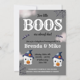 Convite Dois pequenos BOOS estão quase vencendo! Chá de fr