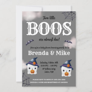 Convite Dois pequenos BOOS estão quase vencendo! Chá de fr